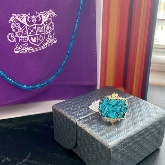 Gems En Vogue Ring Parabia Topaz Ring & Necklace - Picture 3 of 16